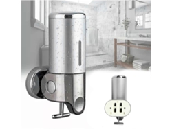 Dispensador de jabón líquido de pared, plateado, ABS, acondicionador, jabón líquido, 500 ml, soporte para hoteles, restaurantes y hogar Rosewell