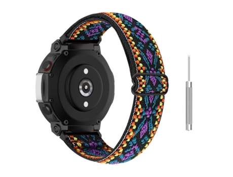 Correa de nailon trenzado transpirable estilo étnico ajustable para Huami Amazfit T-Rex 2 - purpúreo