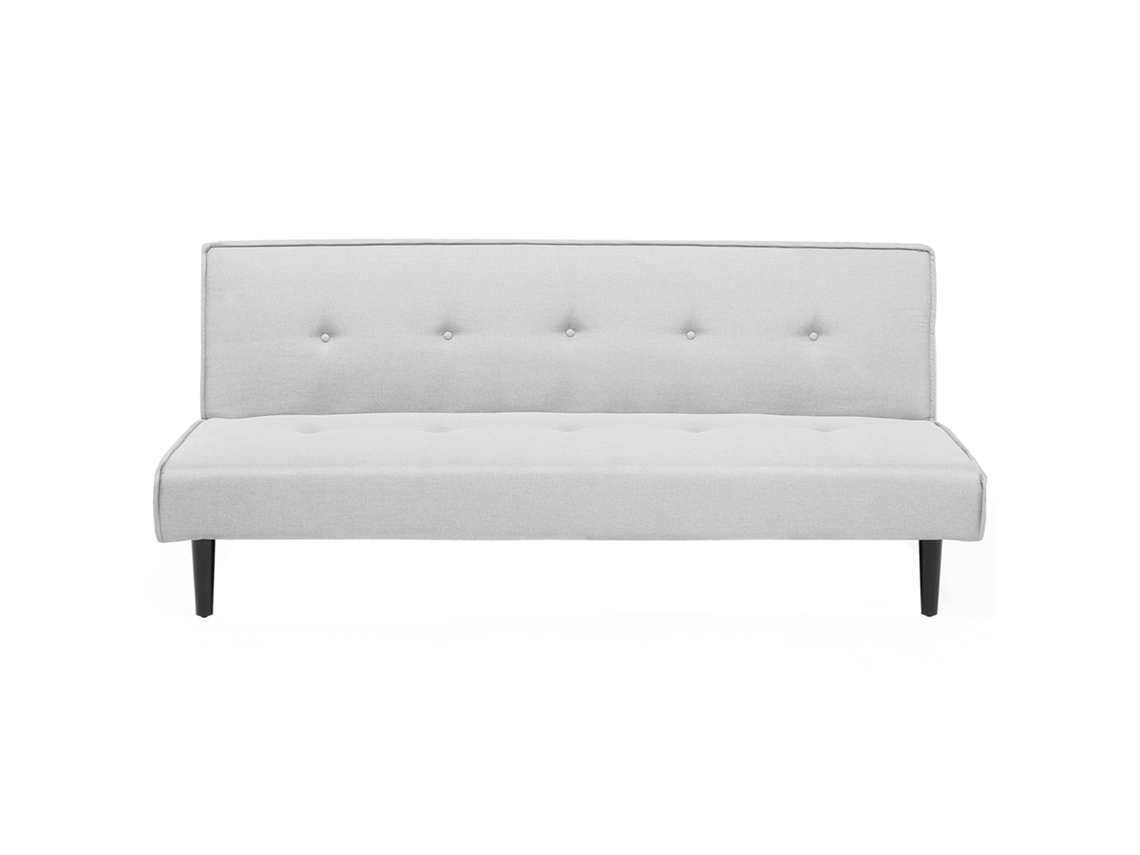 Sofá cama BELIANI Visby de Poliéster Gris 180x92x80