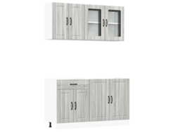 Juego de 4 gabinetes de cocina Sonoma Grey EXCLUSIVO DE MAISON