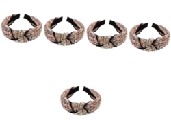 5pièces Diadema Large Tissu Accessoire De Coiffure Décoratif Pour Usage