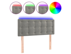 Maison Exclusive - Cabecero Con Led De Terciopelo Gris Claro 100x5x78/88 Cm