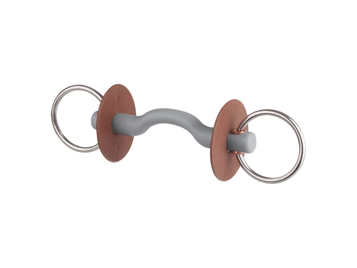 Suave Snaffle Tongue Arc Bar 6 Cm Mordeu Prateado 140 Mmberis