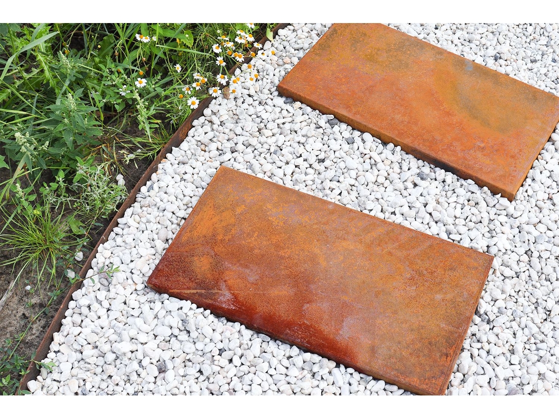 Lajetas de Jardín de Acero Corten 30 X 60 Cm Por Pieza WOVAR