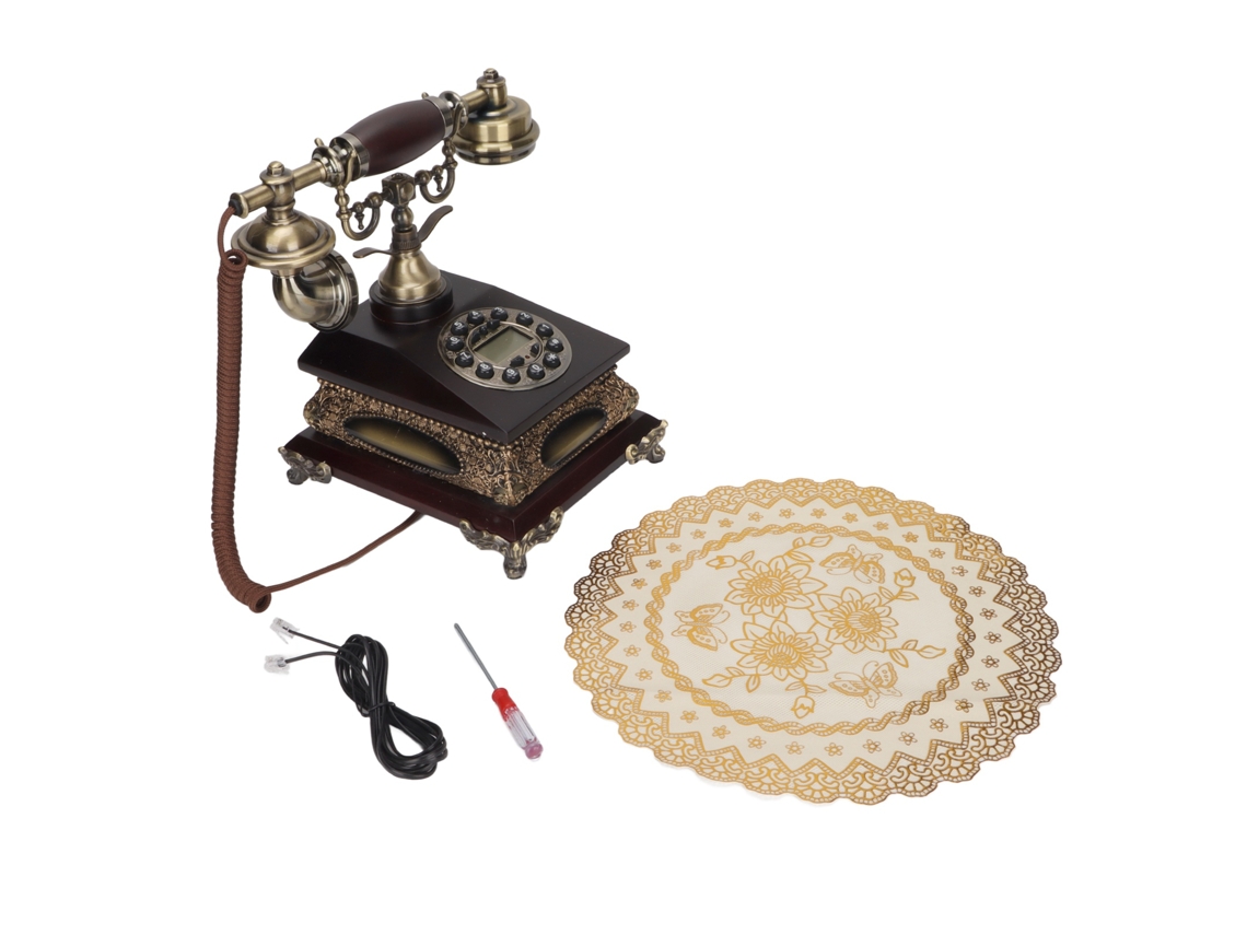 Teléfono Antiguo (marcador De Llaves Retro, Pastoral Europeo De Madera Sólida)