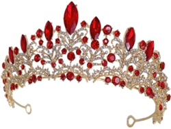 Tiara De Boda Elegante De Aleación De Zinc Rojo De Ciieeo, Fácil De Usar, Accesorio Para