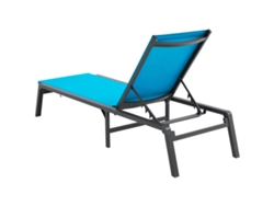 Tumbona de exterior SUCCEBUY, azul, ajustable y plegable