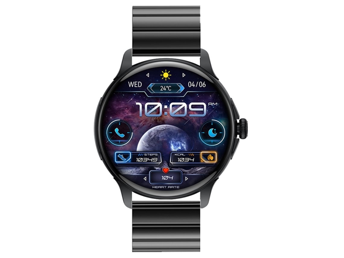 Reloj inteligente con llamadas Bluetooth, control de voz, esferas de reloj personalizables, actualizaciones meteorológicas, reproducción de música y canales.