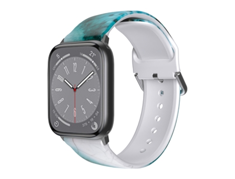 Correa de reloj de TPU transpirable para Apple Watch Ultra 49 mm / Series 8 y 7 45 mm / SE 2 y 6 y SE y 5 y 4 44 mm / 3 y 2 y 1 42 mm (mármol azul)