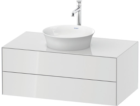 DURAVIT Tulip blanco, mueble de baño de pared, ancho 1000 x fondo 550mm, con 2 cajones, con tecnología Tip-on, WT49860