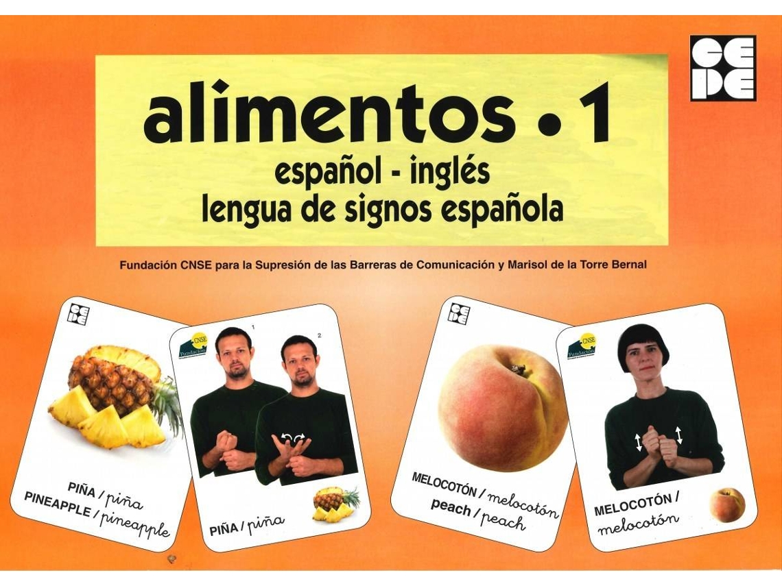 Libro Alimentos 1 Baraja Español Inglés Lengua De Signos de Vários Autores (Español)