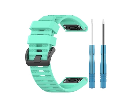Correa De Reloj Inteligente Para Garmin Fenix 7X 26 Mm Correa De Reloj De Silicona Negra VENISYMLIS