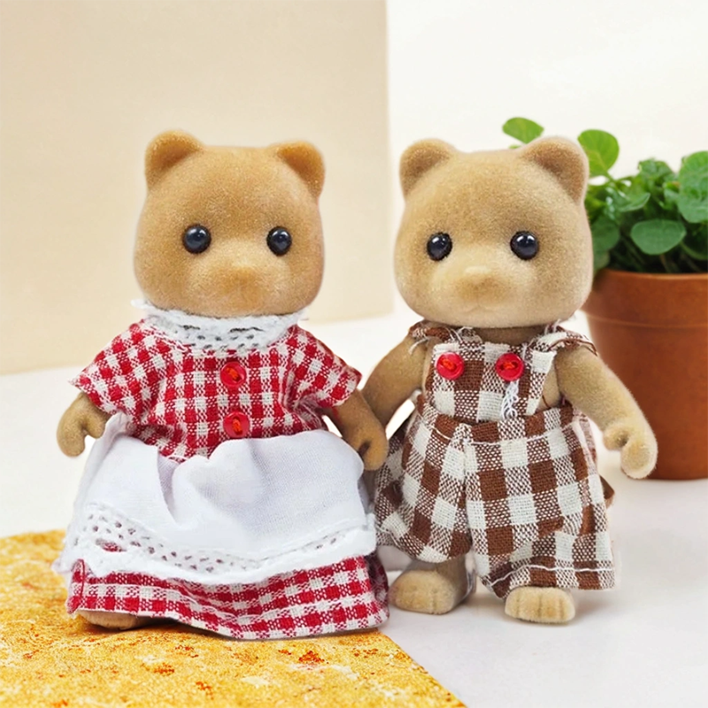 Accesorios para casas de muñecas en miniatura Mdug (oso pardo)
