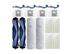 Accesorios para las aspiradoras robot Omni T80 y T80 Pro: cepillo lateral principal, filtro HEPA y paño de limpieza.