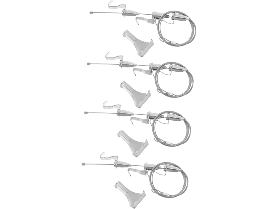 Kit De 4 Colgadores Metálicos Para Marcos De Fotos Con Cable De Suspensión Reforzado.