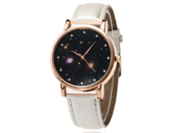 Reloj De Pulsera De Cuarzo Para Mujer Zhoulianfa Con Correa De Cuero Sintético Blanco.