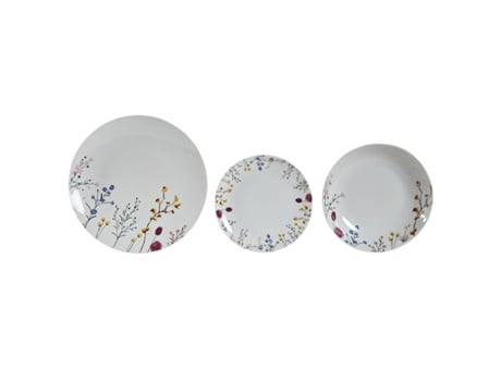 Set De Vajilla Dkd Home Decor Flores Porcelana (18 Pcs)