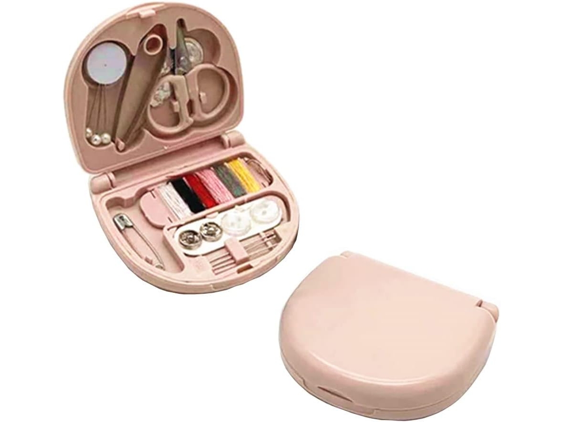 Mini Caja De Costura, Bonito Y Práctico Juego De Herramientas De Costura, Rosa