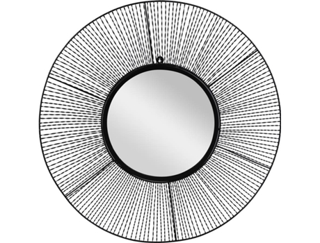 Espejo WOMO-DESIGN (Negro - Metal, Vidrio, MDF - 84x84 cm)