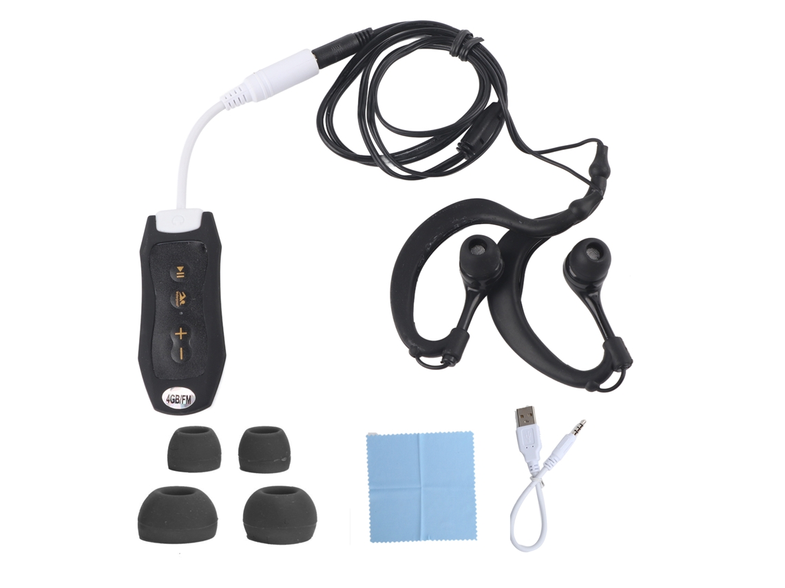 Reproductor De Música Portátil Mp3 De 4 Gb Resistente Al Agua Ipx8 Con Auriculares Y Clip Para Buceo Y Natación.
