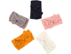 5 Diademas Elásticas Y Ligeras Con Nudo Para Niños Y Niñas.