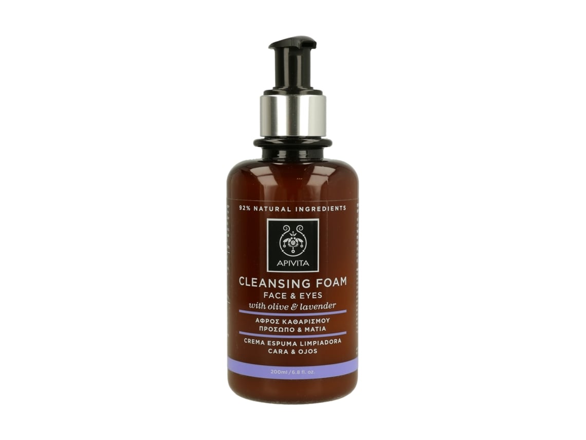 Limpador Facial APIVITA Espuma Limpiadora para Rostro y Ojos de Oliva y Lavanda (200 ml)