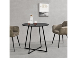 Mesa de Comedor [EN.CASA]  (Negro - Metal, MDF, Recubrimiento De Melamina - 78 x 80 cm)