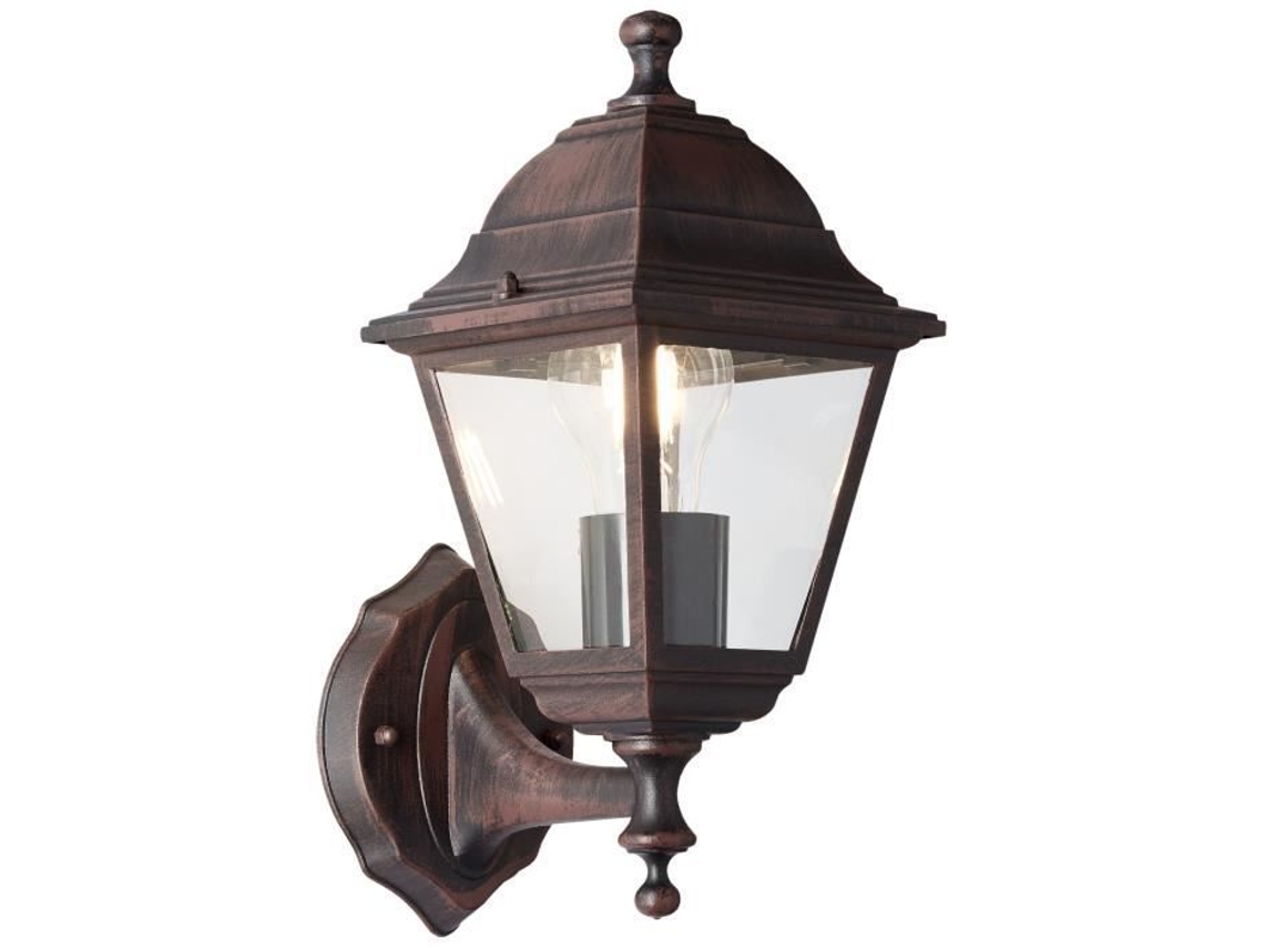 Lâmpada de parede externa brilhante brilhante Nissie Rust E27 1x60W