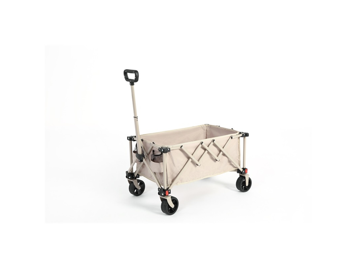 Carro Todoterreno De Color Beige Para Acampar, Ir De Compras Y Practicar Deportes.