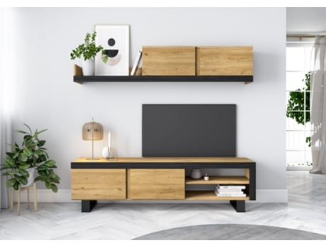 Mueble de TV SKRAUT HOME (200 x 40 x 180 - Melamina)