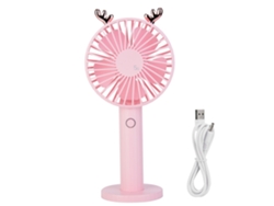 Mini ventilador portátil USB recargable y plegable con espejo