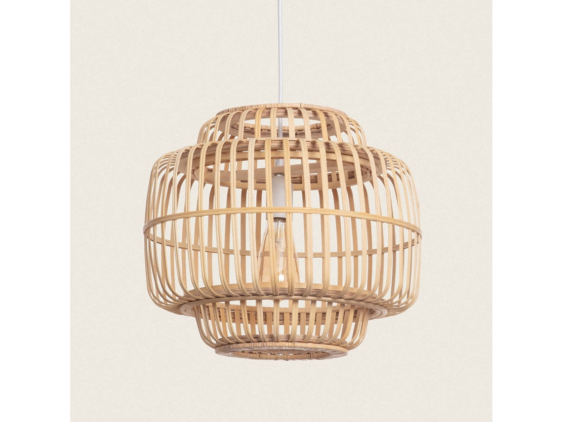 LEDKIA Lámpara Colgante Bambú Moruya Natural