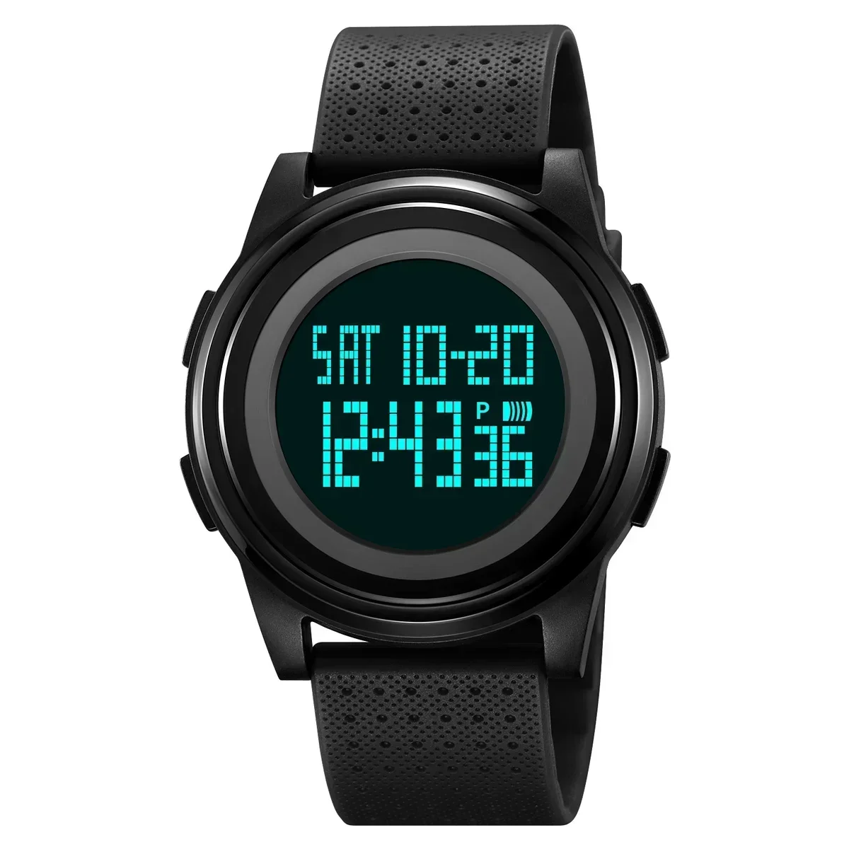 Reloj De Pulsera Militar Con Cronómetro (negro) Resistente Al Agua Y Reloj Deportivo Digital Moderno.