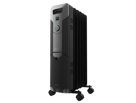 Radiador Eléctrico de Aceite ReadyWarm 5000 Space Black 5 Módulos, Bajo Consumo, 1000 W, 3 Niveles, Recogecables, Control Sencillo, Asa, Ruedas, Si...