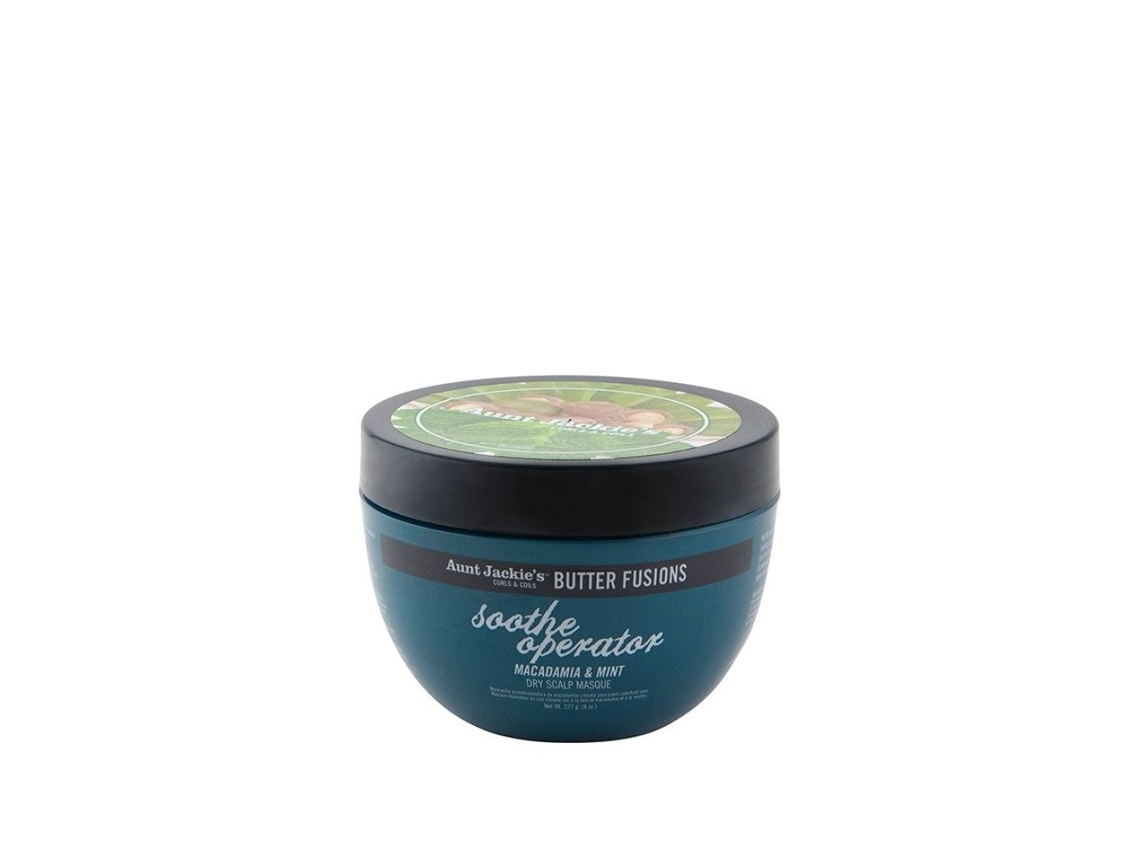 Mascarilla acondicionadora para cuero cabelludo seco con sabor a macadamia y menta Aunt Jakie's Butter Fusions Soothe Operator (240 g)