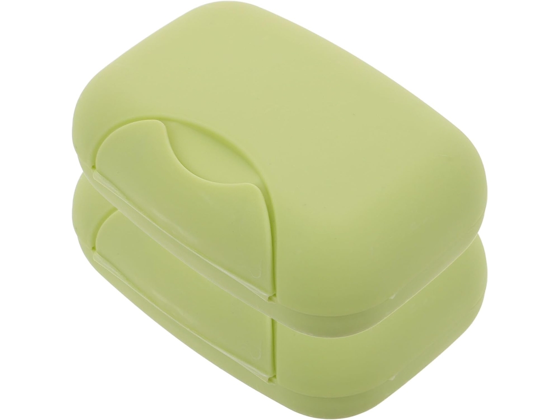 Jaboneras De Viaje Impermeables Prueba De Fugas Set De 2 Piezas Grandes Color Verde Estuche Portátil De Plástico Ligero Para Baño Campi