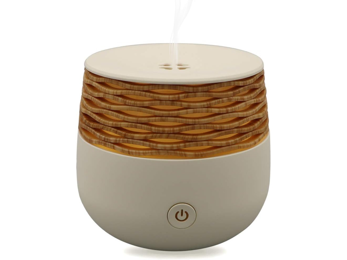 Minidifusor Madeira 30ml Ultrasonic Névoa Fina Desliga Automático P/ Quarto Escritório