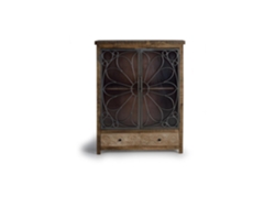 Vitrina en Madera de Mango Castaño Envejecido 130X100X40 GINER Y COLOMER