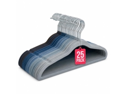 Com-fort House Perchas De Terciopelo Antideslizantes Pack 25 – Tonos Azul – Ultrafinas Ahorra Espacio – Gancho Giratorio 360° – Perchas Para Ropa, Trajes, Vestidos Y Camisas