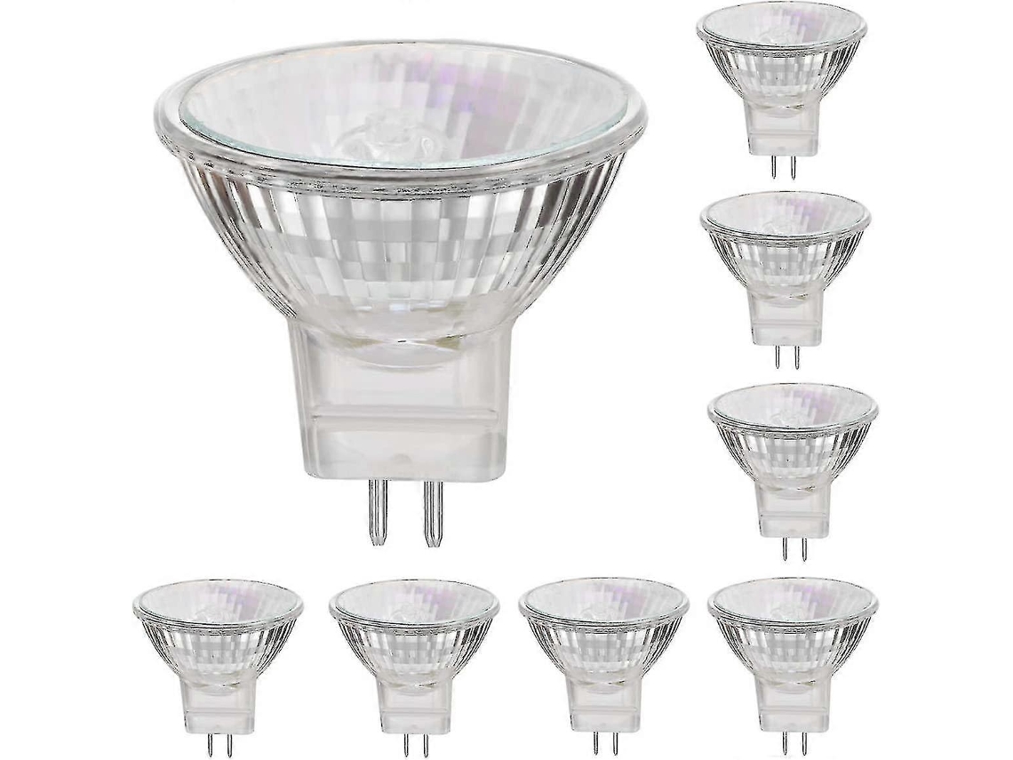 Rebe-lámparas Halógenas 12v 35w Base Gu4 Mr11 2800k Blanco Cálido Regulable, Paquete De 8 35w Gu4-mr 11