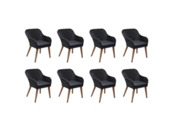 Maison Exclusive - Set Comedor De Jardín 9 Piezas Y Cojines Ratán Sintético Negro
