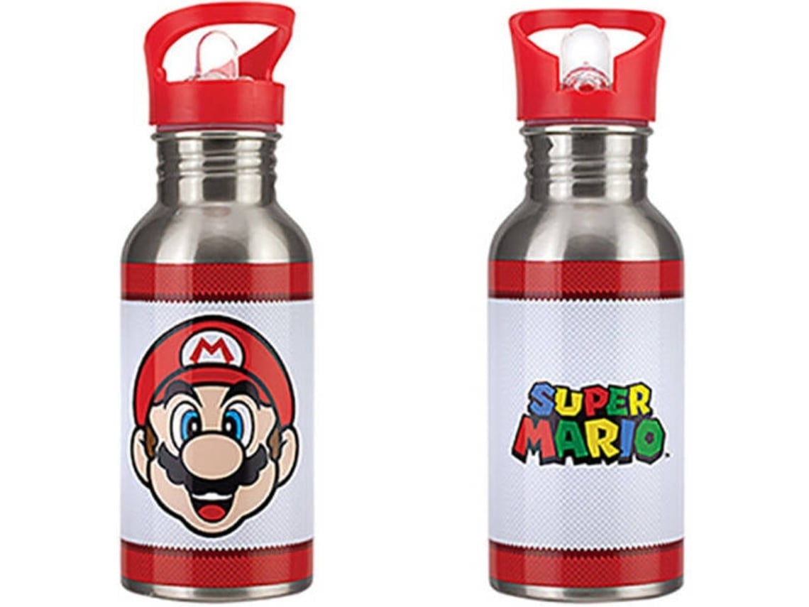 Botella PALADONe Super Mario Con Pajita (500 ml - Inox)