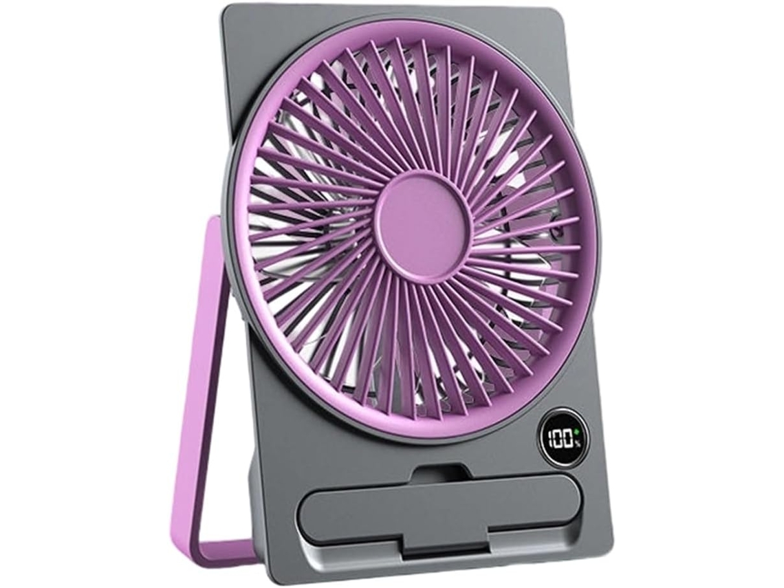 Ventilador De Escritorio Ultrafino Con Pantalla Digital, Ideal Para El Verano, Con Potente Flujo De Aire Y Portátil.