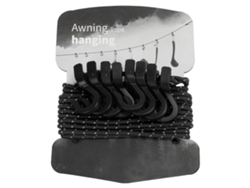 Tendedero Portátil Ajustable Para Exteriores Con Ganchos Antivuelco Y Cable De Acero Reflectante - Negro