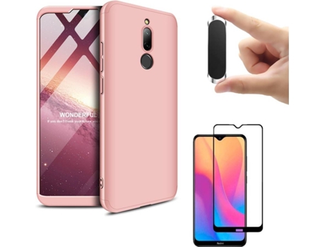 Carcasa, Protector y Soporte Xiaomi Redmi 8 Slim armor 360º Rosa