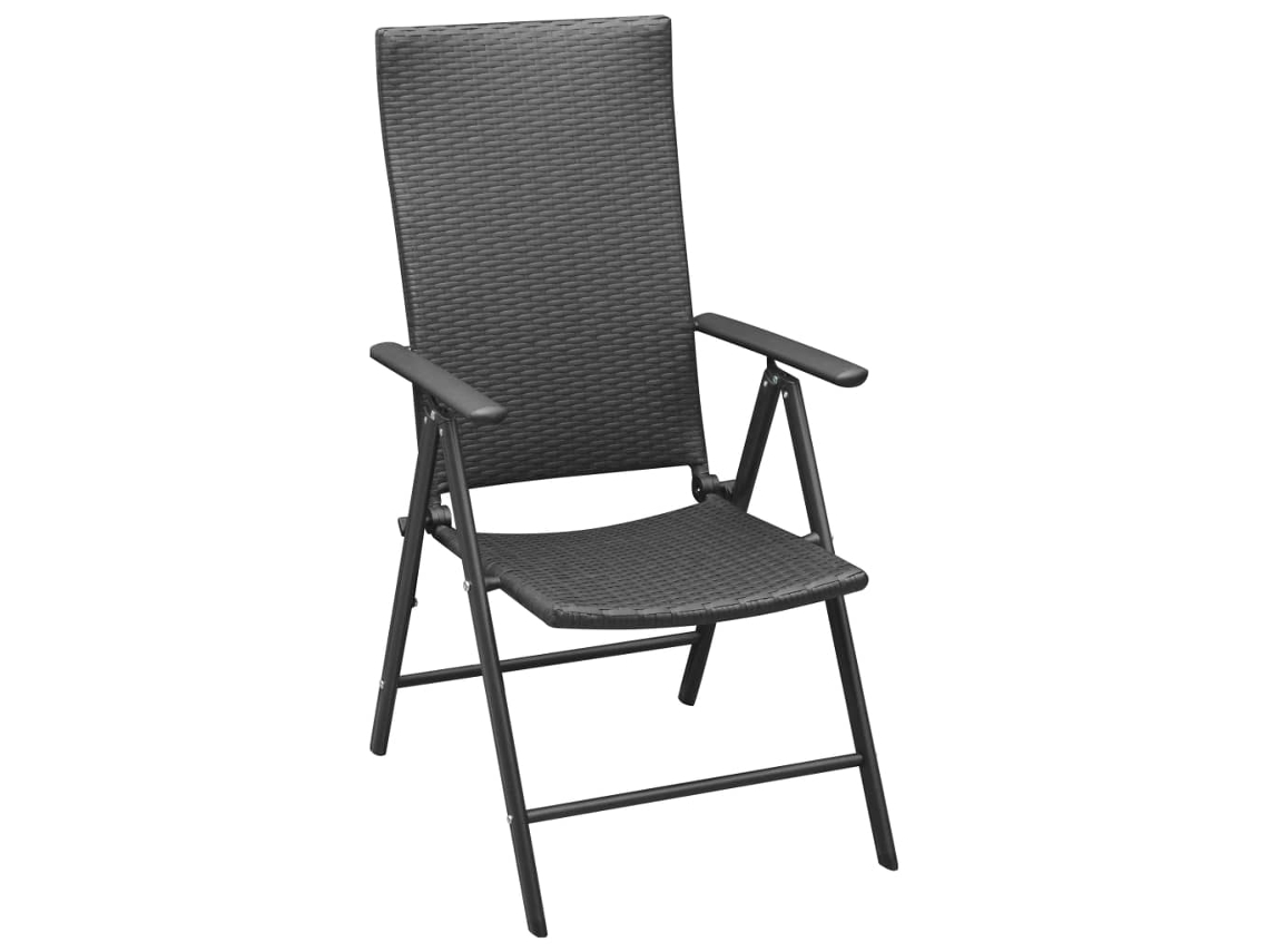 Maison Exclusive - Sillas De Jardín 4 Unidades Ratán Sintético Negro