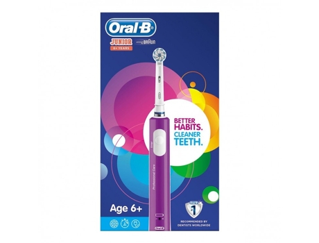 Cepillo de Dientes Eléctrico ORAL-B Junior 6+ Roxo y Blanco