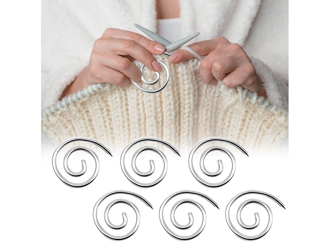 2026-aguja De Tejer Espiral De Acero Inoxidable, Pinza Para Bufandas Y Agujas De Tapicería Curvadas Para Hilado Y Costura