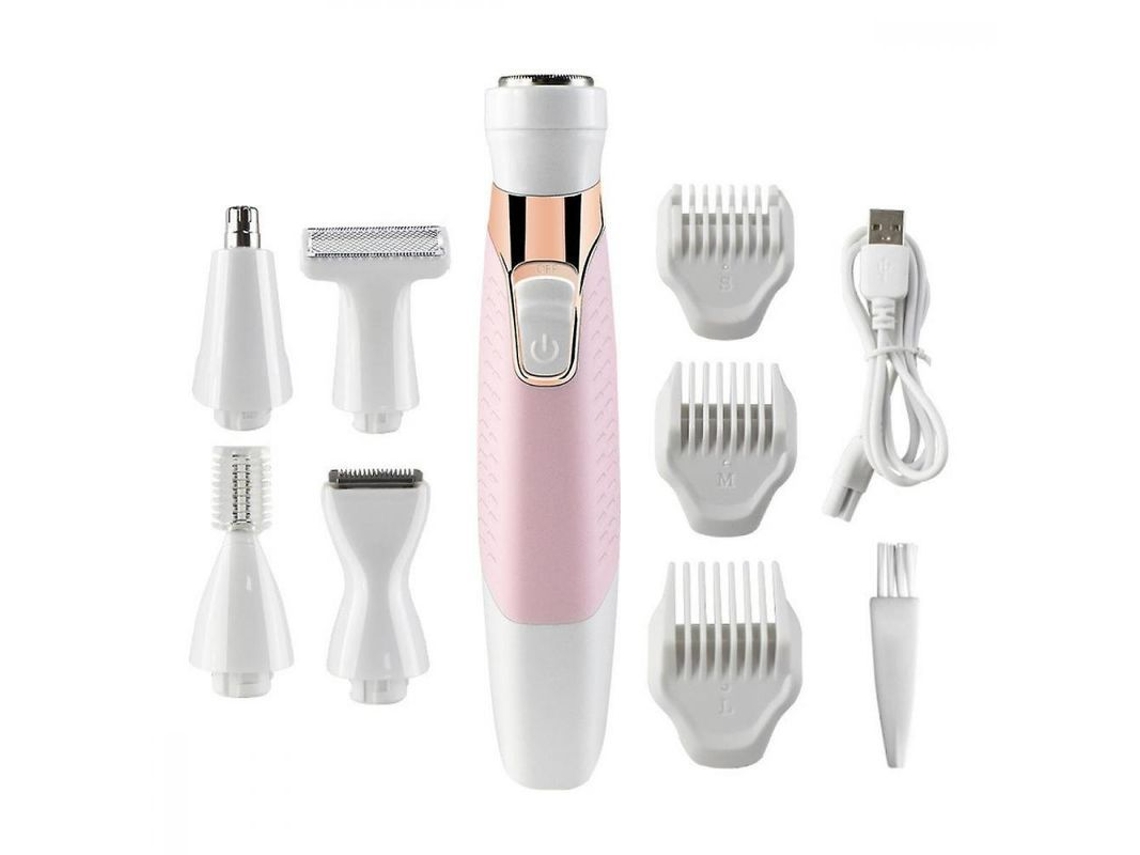 Dispositivo De Depilación Femenina 5 En 1, Afeitadora Eléctrica Recargable Para Bikini, Axilas, Rostro Y Cejas.