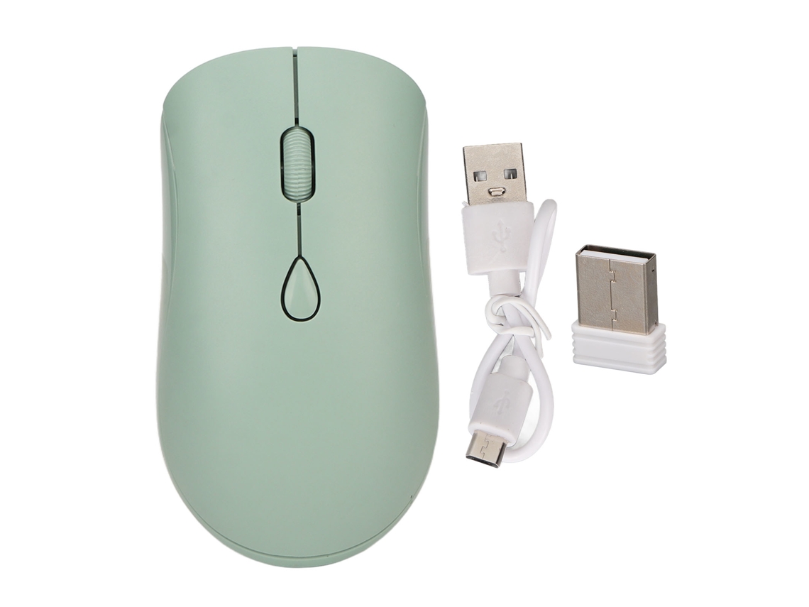 Baoj-2026rato Sem Fio 2.4g Bluetooth 5.2 Recarregável 1600dpi Silencioso Ergonómico Para Escritório Pc Portátil Verde